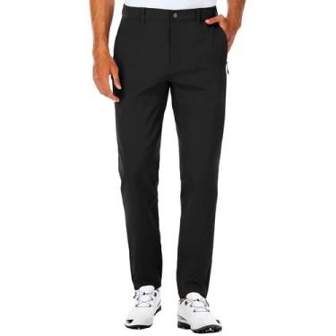 Imagem de Calça de trabalho de golfe SPECIALMAGIC Masculina Preta, cônicas, leve