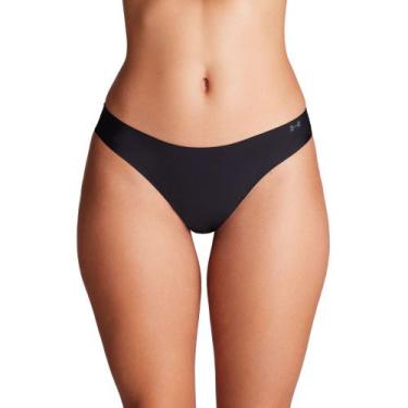 Imagem de Calcinha Under Armour Pure Stretch - Pacote com 3 Unidades, Preto, M