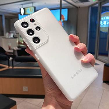 Imagem de 0.3mm capa de telefone tpu macio fino para samsung galaxy s22 s21 plus note 20 capa fosca ultra fina para samsung galaxy a52 a72 case, branco transparente, para samsung s21ultra