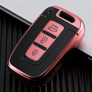 Imagem de Venus-David Shell da capa da chave do carro em TPU macio, adequado para Hyundai Solaris HB20 i30 Veloster SR ix35 Elantra sotaque Kia Rio Sportage K2 K3, rosa