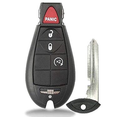 Imagem de 1 chave para carro de partida remota com 4 botões para entrada sem chave Fob M3N5WY783X, IYZ-C01C 56046707AE para cidade país Dodge Challenger Carregador Durango Grand Caravan Journey & Ram
