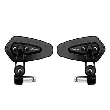 Imagem de FENRIR Espelho Bar End Retrovisor Ponta de Guidão da motos Motocicleta Retrovisores Liga de Alumínio Forjado Função Dobrável Antiofuscante Lentes Curvas Resistência à Vibração cafe racer 801-0374