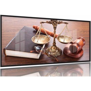 Imagem de Quadro Decorativo Direito Advocacia 130x60 Moldura Preta 2x2