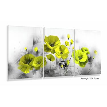 Imagem de Quadro Decorativo Flores Amarelas 120x60 3 peças