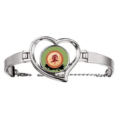 Imagem de N/A N/A Bracelete de xadrez chinês vermelho Generals coração joia pulseira de arame, medium, metal