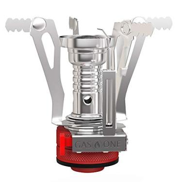 Imagem de Fogão de acampamento Gas One Backpacking - fogão de foguete com ignição piezo e capa para combustível isobutano