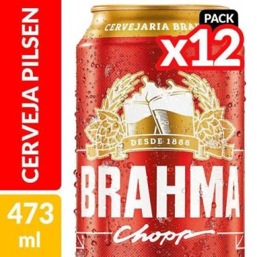 Imagem de Cerveja Brahma Embalagem Com 12 Unidades Lata 473 Ml