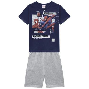 Imagem de Conjunto Camiseta E Bermuda Homem-Aranha Super Herói - Brandili