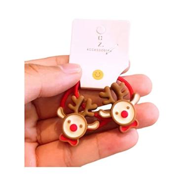 Imagem de Elastic De Cabelo De Cabelo De Natal Papai Noel, Boneco De Neve, Árvore De Natal, Sino De Gengibre -pão De Cheiro De Cabelo Sino Anel De Capacete De Natal Acessórios