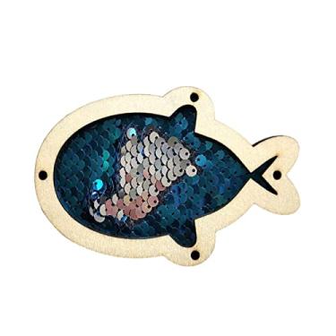 Imagem de Tabuleiro ocupado lantejoulas DIY material habilidade montessori para crianças e, Azul com argent