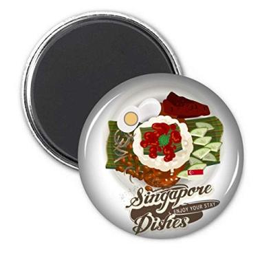 Imagem de Adesivo de ímã de geladeira Nasi Lemak tradicional Singapura para presente