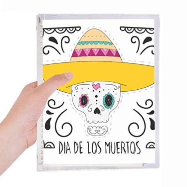 Imagem de Caderno de papelaria com estampa de folhas soltas e folhas recarregáveis para diário Happy The Day Of The Dead
