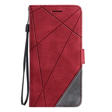 Imagem de Estojo de couro de carteira para iPhone 14 Pro Max 13 12 11 SE 2022 2020 X XR XS Max 8 7 6 6S Plus Bolsas de capa de suporte de telefone, vermelho, para iPhone 12 Pro Max