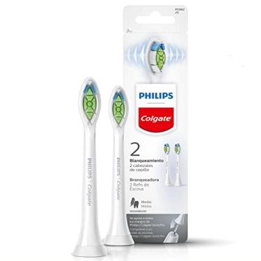 Imagem de Refil para Escova de dente Elétrica Philips Colgate Branqueadora 2 unid, Branco