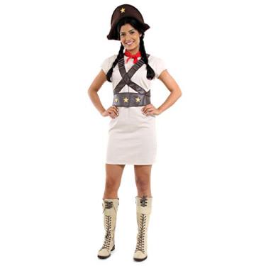 Imagem de Fantasia Maria Bonita Adulto 960250-P, Bege/Marrom, Sulamericana Fantasias