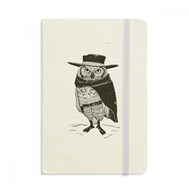 Imagem de Caderno de animais com estampa de coruja e pássaro, capa dura oficial, diário clássico