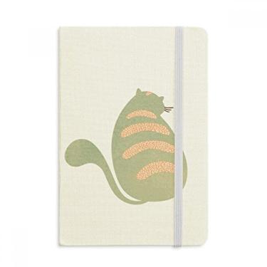 Imagem de Caderno de aquarela com estampa de animal de gato verde com estampa de ciano, capa dura e tecido oficial