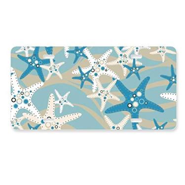 Imagem de DIYthinker Discover World Starfish Marine Organismo placa de licença decoração aço inoxidável automóvel