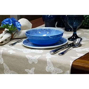 Imagem de Passadeira Borboleta Bege Normandie 1,60 m