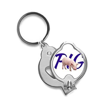 Imagem de Tesoura de cortar unhas em aço inoxidável com animais de postura da Prone Pig