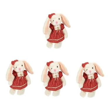Imagem de 4pcs Rabbit Plush Toy Stuffed Bunny Stuffed Sloth Plush Toy Dropshipping Red Work Pp Cotton ( Size : 35X20X11CM )
