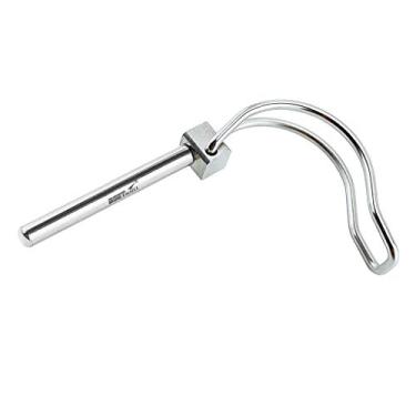 Imagem de balikha Acoplador de reboque de liberação rápida de aço inoxidável, prata, 6 x 45 mm