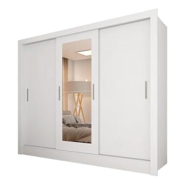Imagem de Roupeiro 3 Portas Casal Com 2 Espelhos Aurora Branco - M. Arapongas Branco