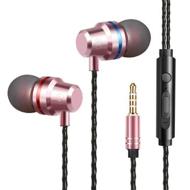 Imagem de Fones de ouvido esportivos com fio Hifi Super Bass Headset 3.5mm fone de ouvido intra-auricular fones de ouvido estéreo