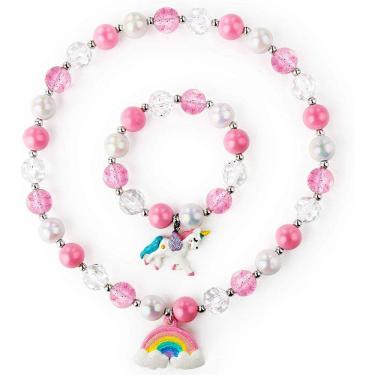 Imagem de Meninas Gilitter Unicórnio Chunky Bubblegum Colar & Sutiã