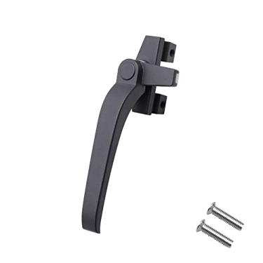 Imagem de BE-TOOL Trava de maçaneta de janela de liga de alumínio com 2 parafusos de mão direita e esquerda fechaduras alavancas de porta para interruptor de janela interruptor de vidro duplo interruptor de porta de segurança (esquerda - cinza)