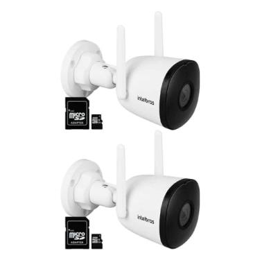 Imagem de Kit 02 Câmeras Inteligente Mibo Externa WiFi Intelbras Full HD 1080P iM5 SC - Com Microfone, IP67 + Cartão de memória 32gb