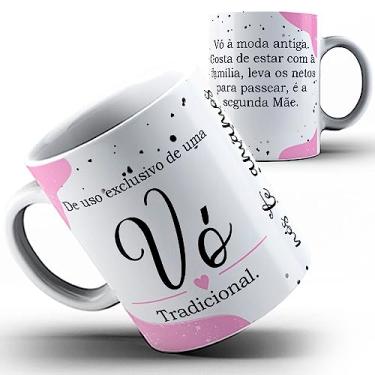 Imagem de Caneca Vó Avó vovó Tradicional a moda antiga 23a (Branca)