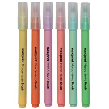 Imagem de Caneta Marca­Texto Brush Pastel Maxprint­ Estojo com 6