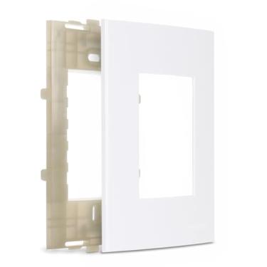 Imagem de Conjunto de Placa+Suporte 4x2-3 POS - Sleek Branco - Margirius