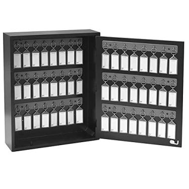 Imagem de Acrimet Armário Organizador de Chaves com 48 Chaveiros Fumê, Claviculário, Cor Preto, 162.1