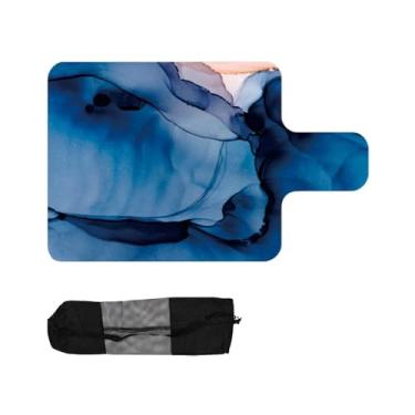 Imagem de Generic Pilates reformador esteira pilates reformador capa camurça borracha profissional anti deslizamento macio pilates reformador almofada para treinamento, Azul