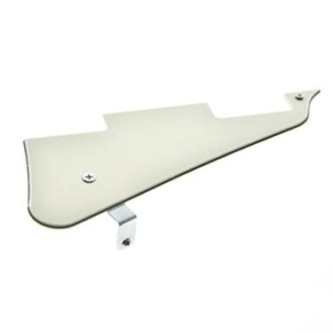 Imagem de KAISH Picareta de guitarra LP de 3 camadas branco envelhecido com suporte de aço inoxidável cromado e parafusos de montagem de aço para Gibson Les Paul dos EUA