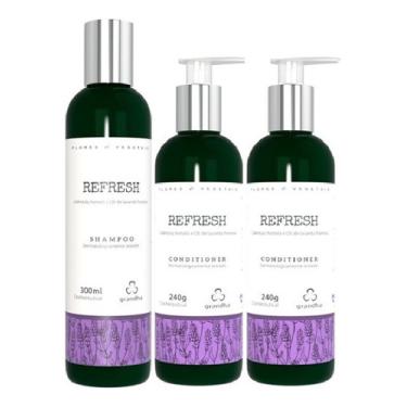 Imagem de Grandha Refresh 1 Shampoo 2 Condicionador Oleosidade Kit C3 Refresh