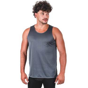 Imagem de Camiseta Regata Dry Fit Antitranspirante Academia Exercício Masculino (G, Chumbo)