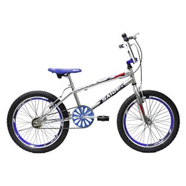 Imagem de Bicicleta aro 20 BMX Cross Fresstyle Bike Infantil Saidx Cromada Resistente (Azul)