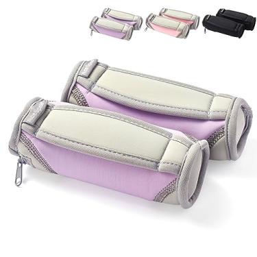 Imagem de AceSpear Pesos de mão para mulheres e homens, 2 halteres macios de 1,4 kg, 1,8 kg, peso removível para aeróbica, corrida, corrida (1,8 kg x 2, roxo)