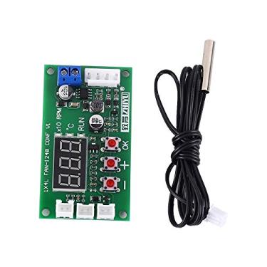 Imagem de DONGKER Módulo de driver PWM, controlador de temperatura de ventilador de 4 fios CC 12V 24V 48V para ventoinha/alarme de PC