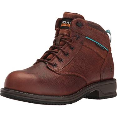 Imagem de ARIAT Bota feminina casual média renda Sd bico composto trabalho ocidental, Castanho nozes, 6 Wide