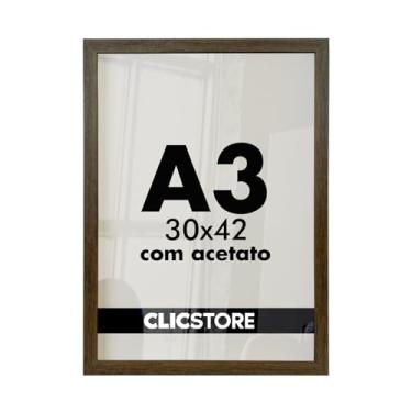 Imagem de Moldura A3 30x42Cm Com Acetato e Fundo Cor:Marrom