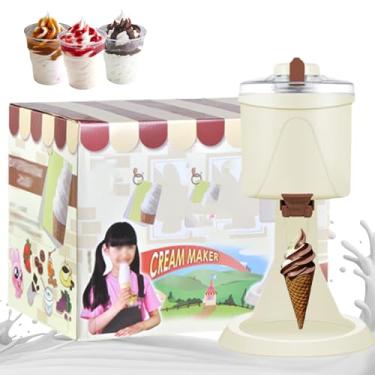 Imagem de Maquina De Sorvete, 1000ml Máquina Automática Sorvete De Iogurte Caseiro DIY, Usar Basta Fazer 10 Minutos, Suficiente Para 7 a 8 Pessoas, Para Liquidificador Portátil Doméstico