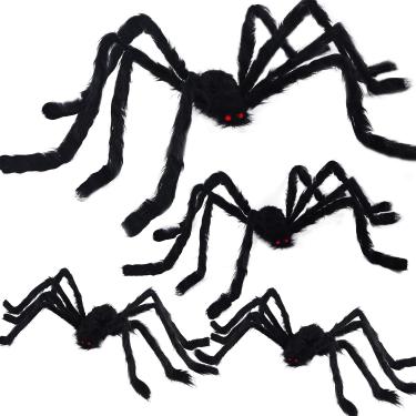 Imagem de yosager Decorações de Halloween ao ar livre, decoração de quintal, grande casa de aranha assustadora, 1,5 m