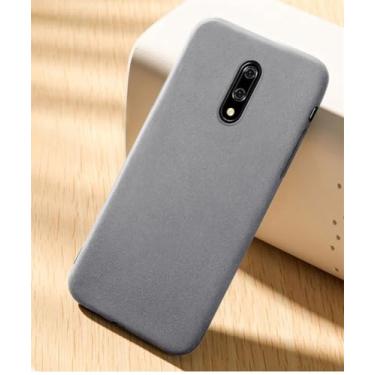 Imagem de Capa de telefone de silicone de arenito fosco para oneplus 7 8 pro 5t 5 6t 6 macio fosco tpu proteção coque, cinza, para oneplus 7 pro