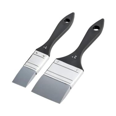 Imagem de Dynwave Pincéis de silicone modeladores de cores, alça confortável, resina epóxi, ferramenta de pintura artística, pincéis para desenho em, 2 unidades 1 pol. 2 pol.