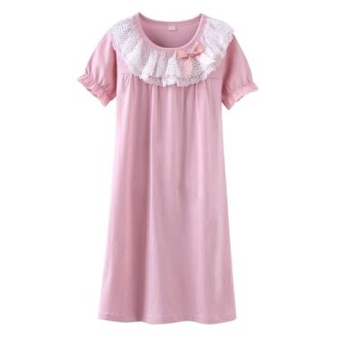 Imagem de BANGSAUR Vestido de princesa para meninas Cindy Lou Who fantasia avó senhora vestido infantil natal pacote com 2 vestido de dormir 3-15 anos, Rosa Lady + coral blush, manga curta, 3-4 Anos