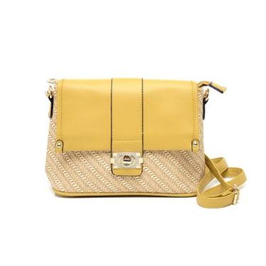 Imagem de Bolsa Feminina Porta Cartão Celular Maquiagem - Kl, Amarelo